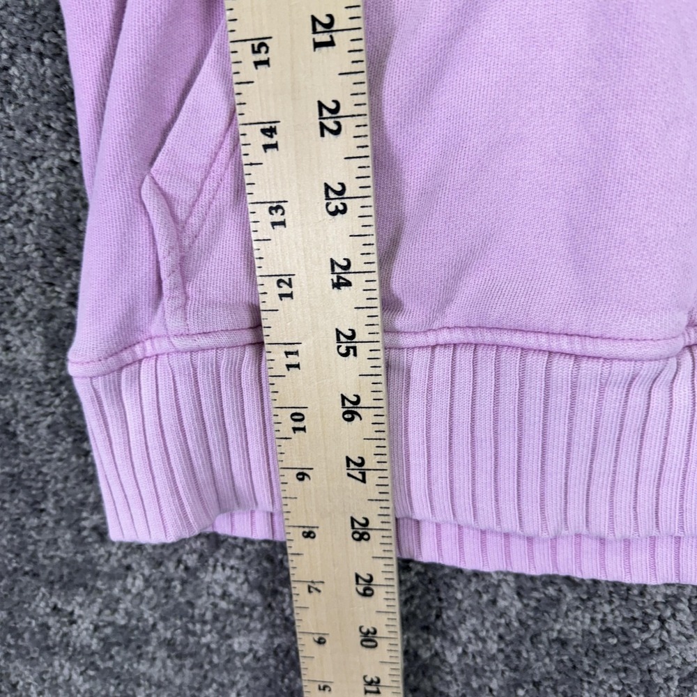 Aerie Hoodie Womens Medium Pink Pullover V Neck Kangaroo Pocket Casual City - Picture 5 of 13